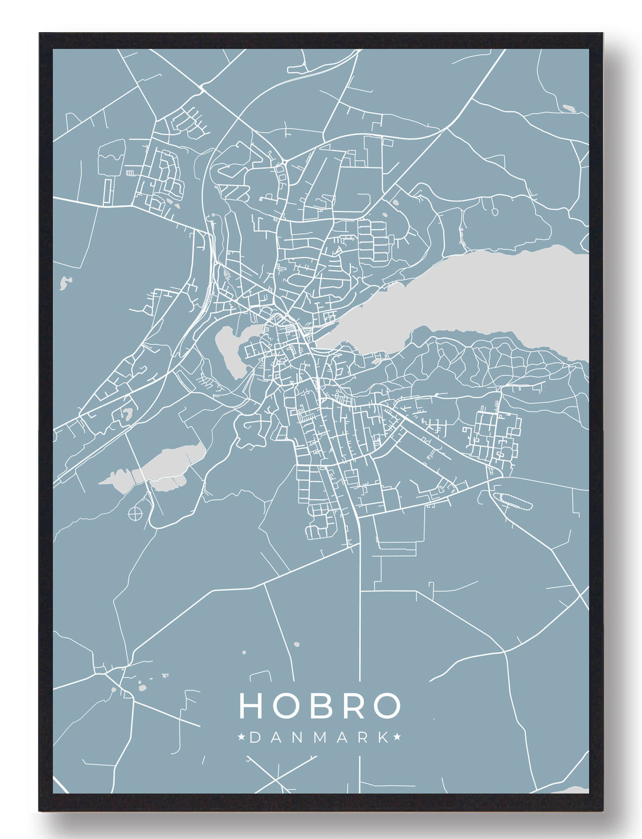 Hobro plakat - lyseblå inspiration til din bolig