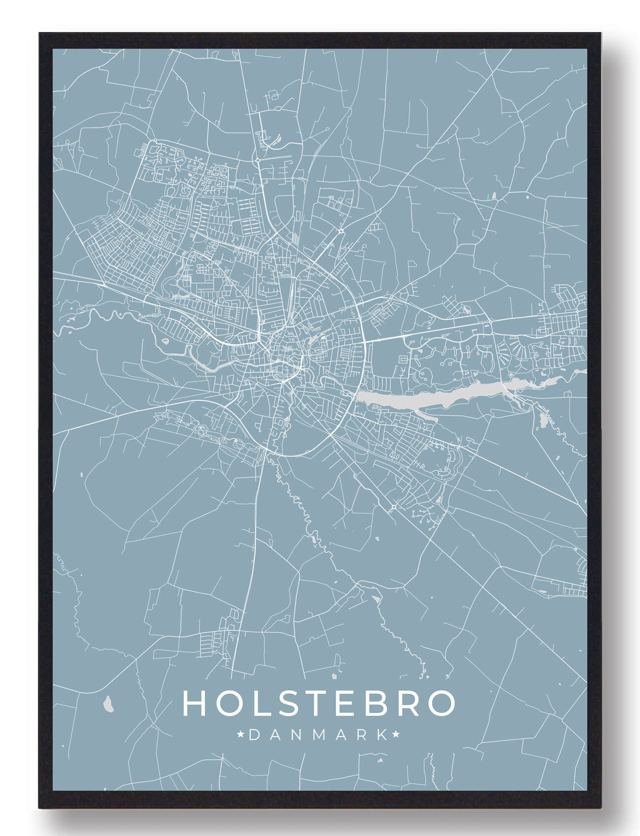 Holstebro plakat - lyseblå