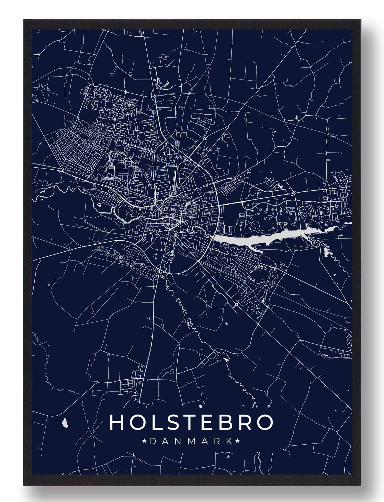 Holstebro plakat - mørkeblå