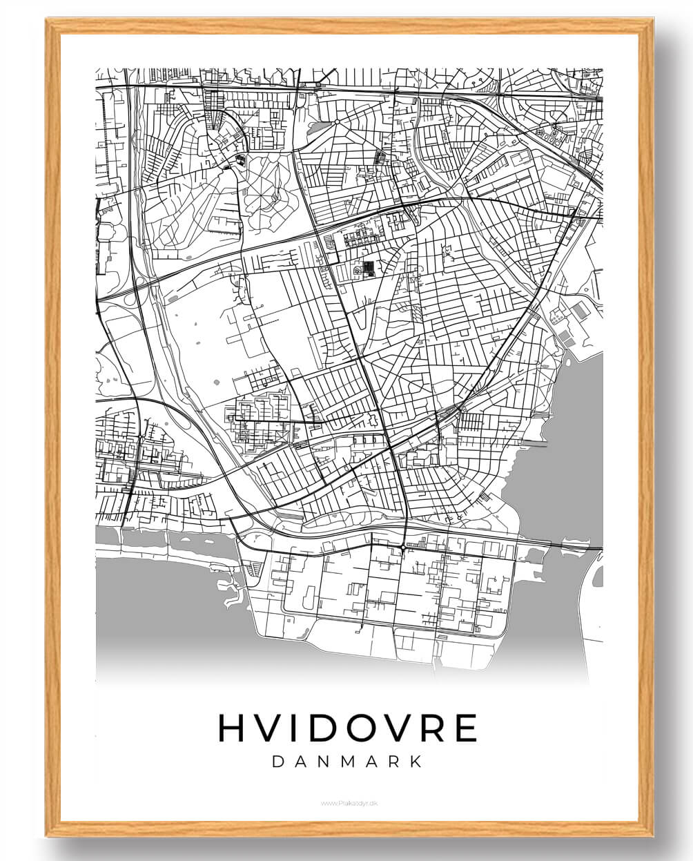 Hvidovre by plakat - hvid