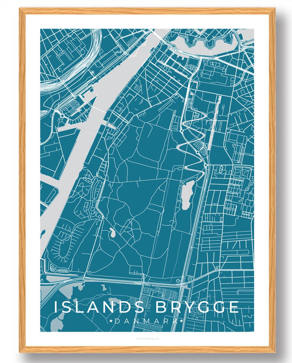 Islands Brygge plakat - blå kunst til din væg