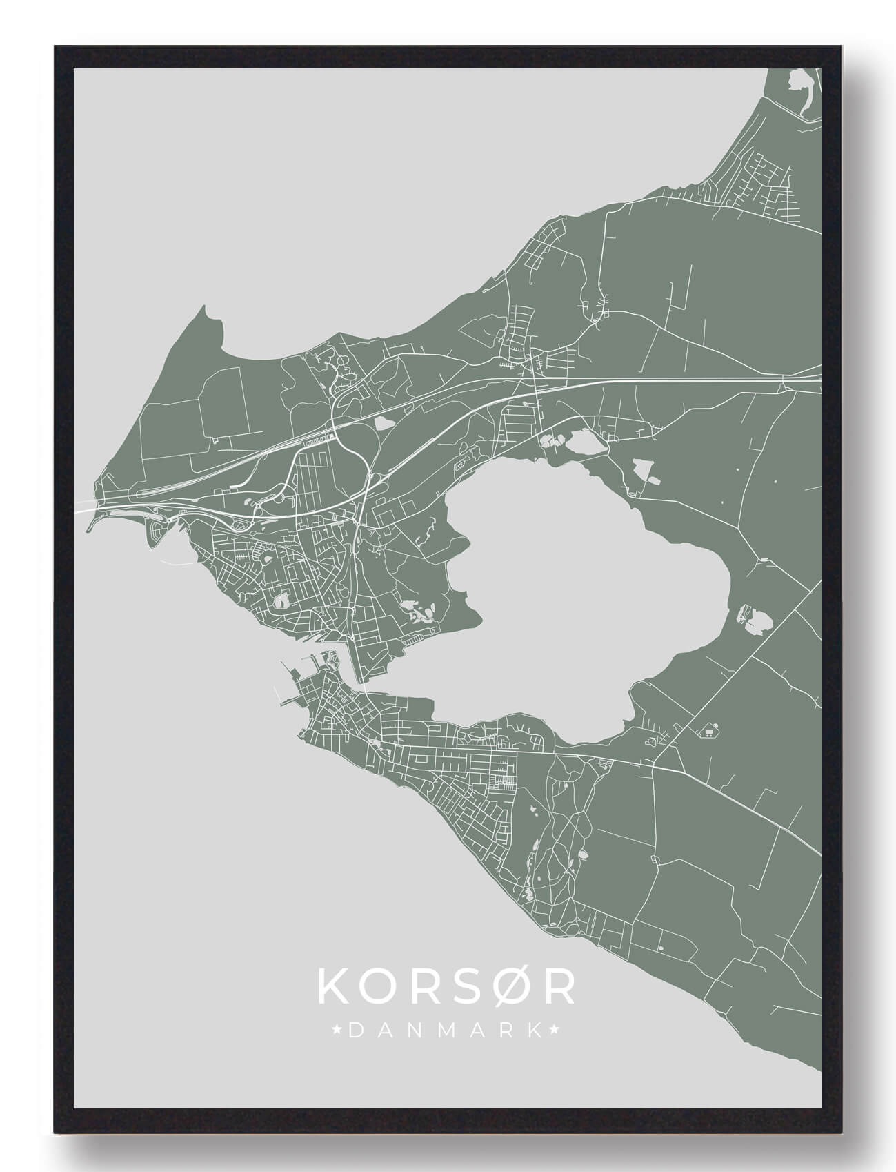 Korsør plakat - grøn