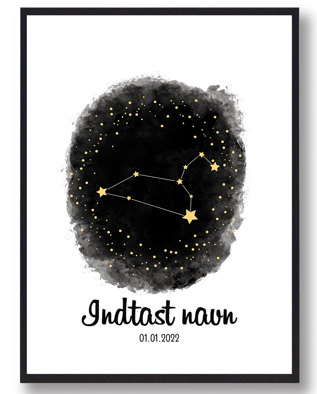 Personlig stjernetegnsplakat med navn - Løven