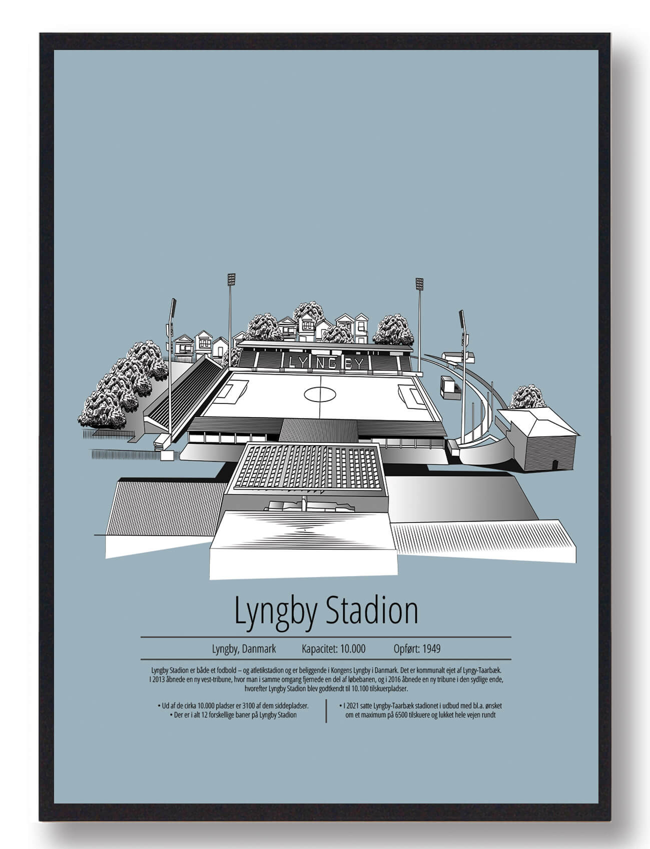 Lyngby Stadion lyseblå