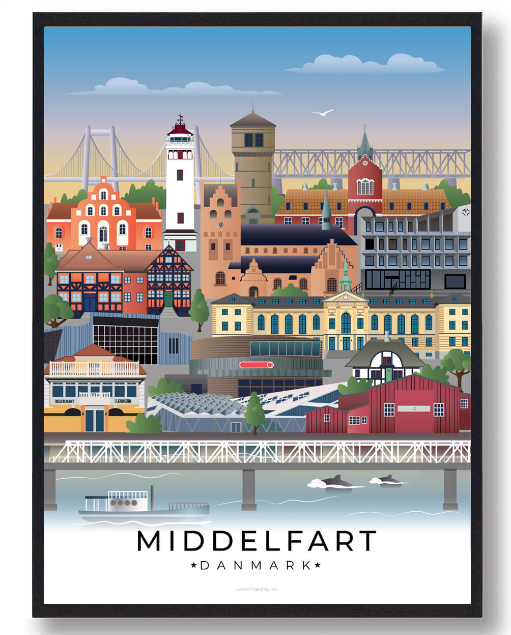 Middelfart Plakat - Oplev Byens Skønhed og Historie