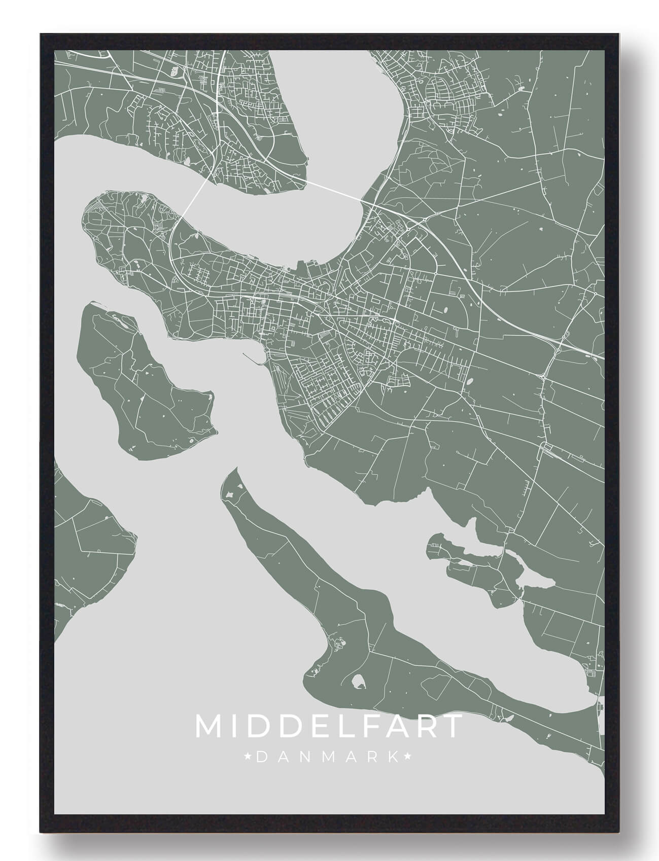 Middelfart plakat - grøn