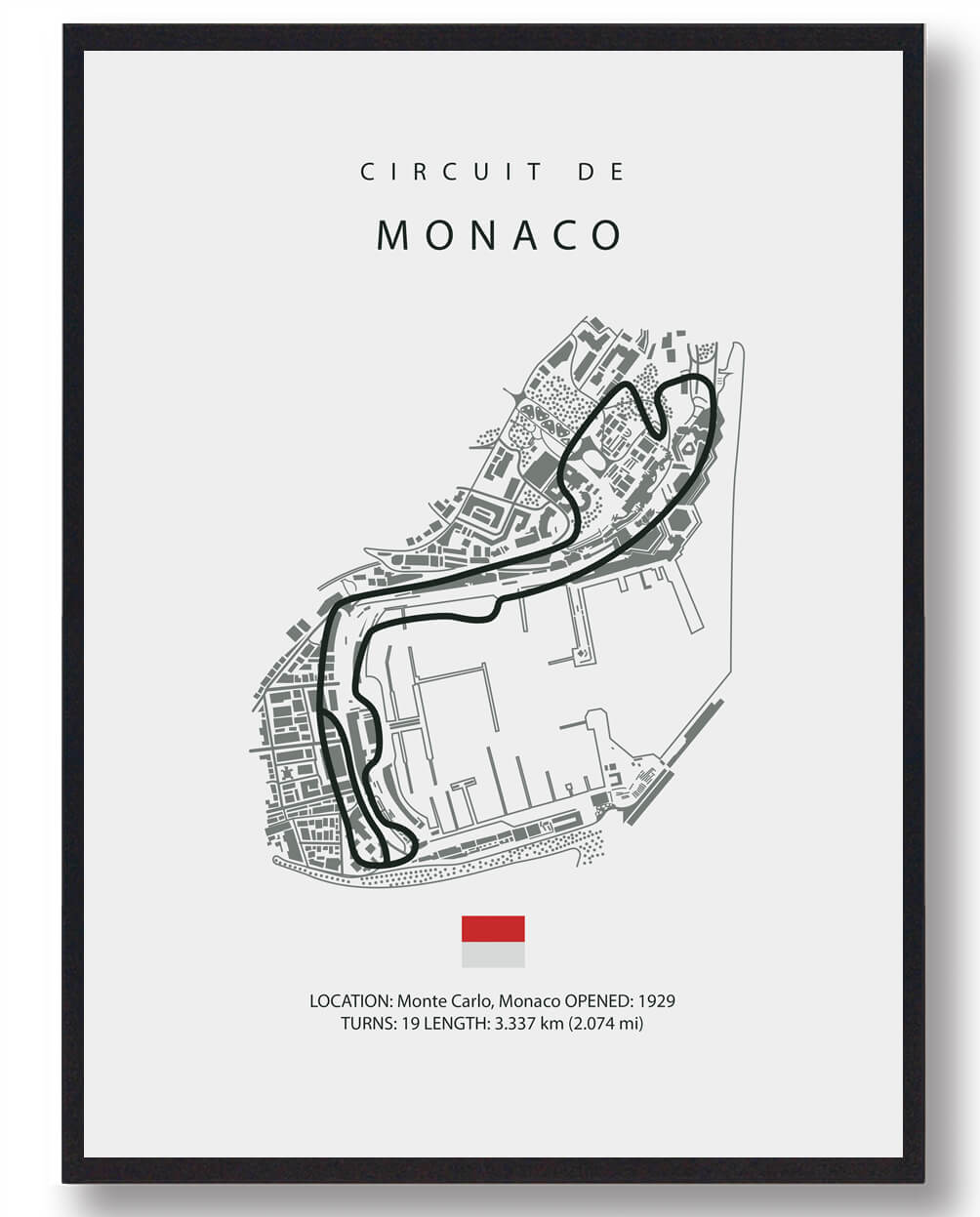 Monacos Grand Prix - Formel 1 lys plakat