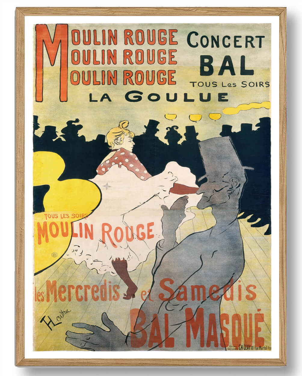 Henri de Toulouse-Lautrec – 'La Goulue' Plakat fra Moulin Rouge