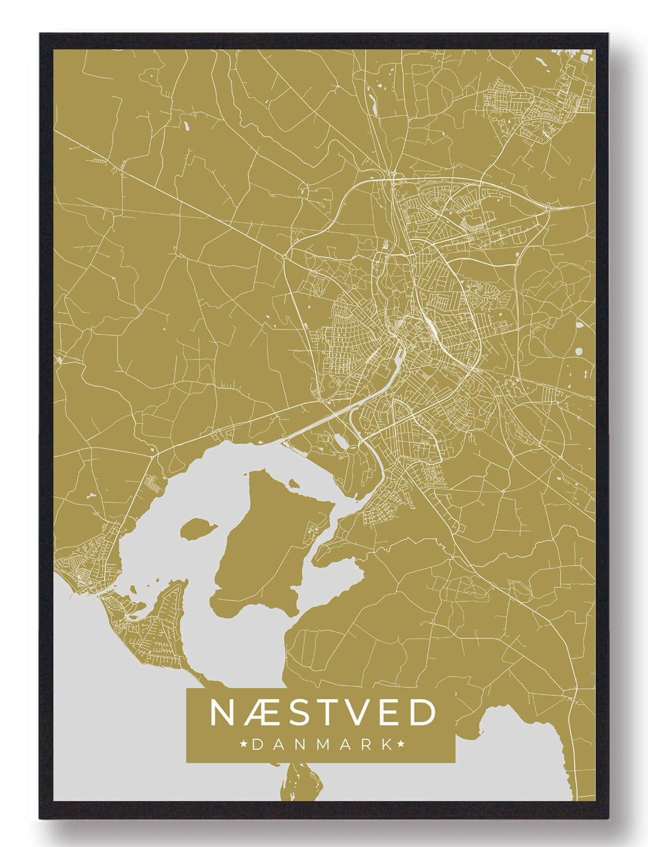Næstved plakat - gul