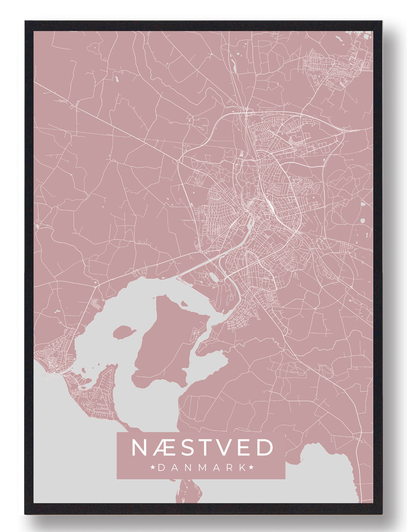 Næstved plakat - rosa