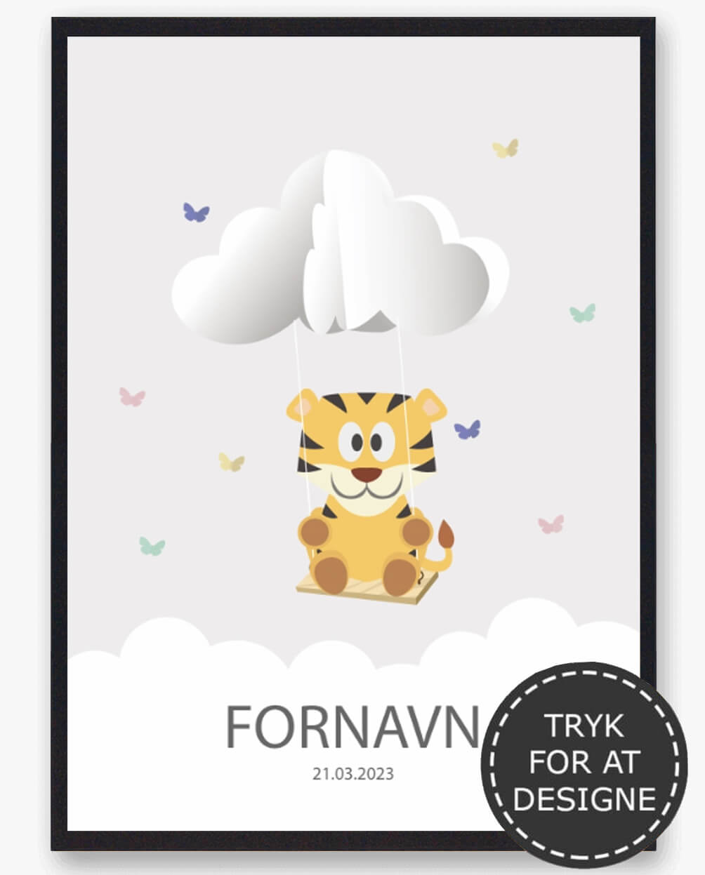 Navnetavle Tiger - plakat