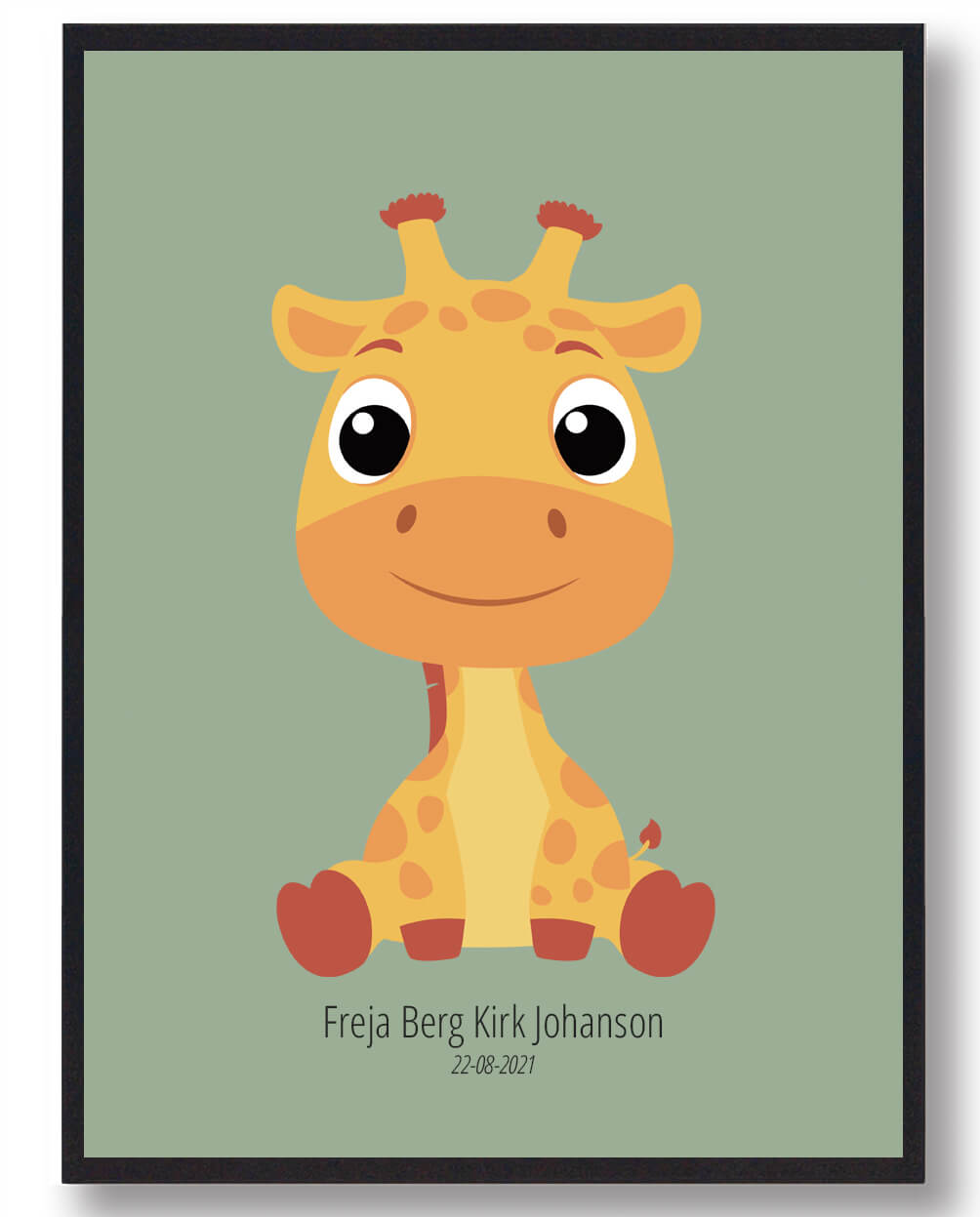 Giraf navneplakat