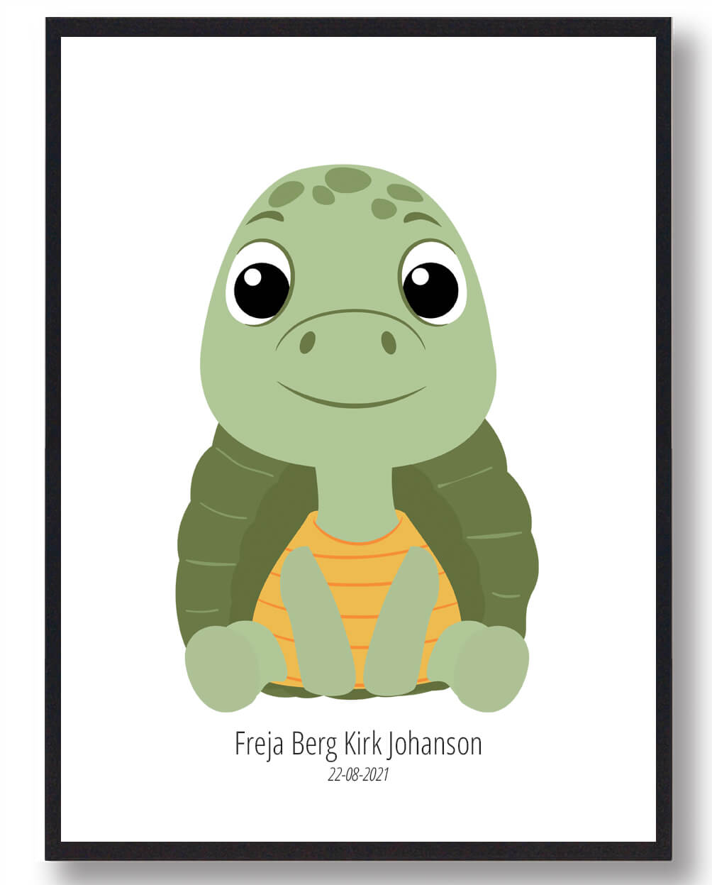 Skildpadde navneplakat