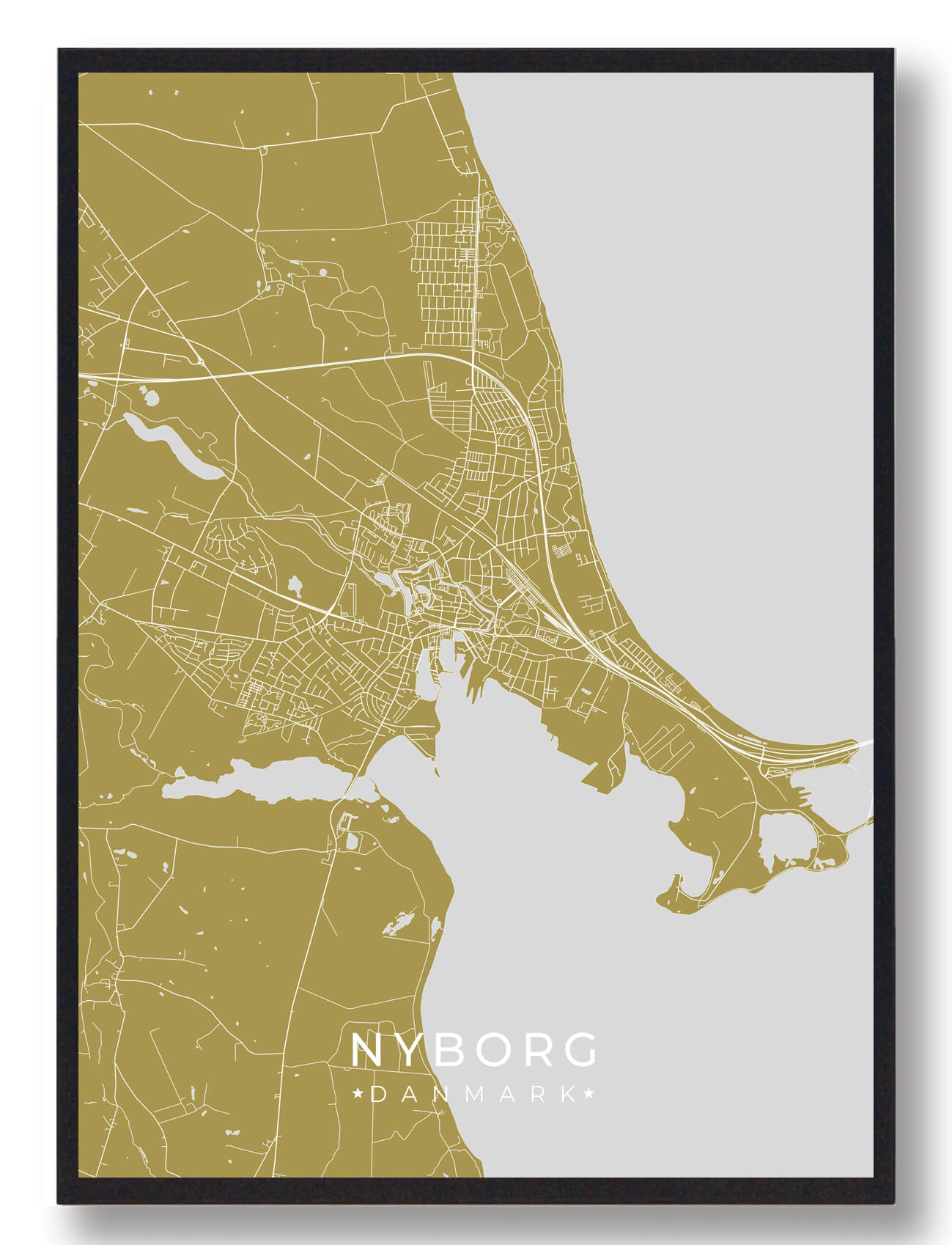 Nyborg plakat - gul