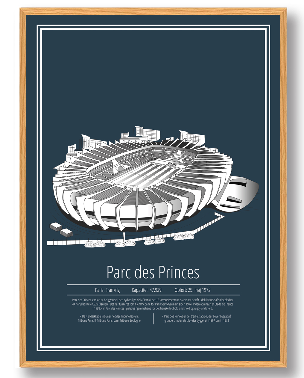 Parc des Princes - Paris Saint-Germain  PSG stadion plakat