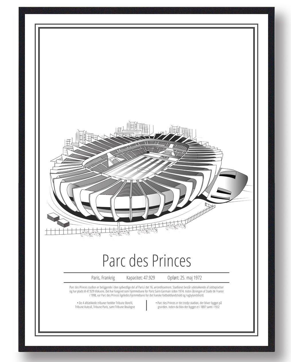 Parc des Princes - Saint-Germain  PSG stadion plakat