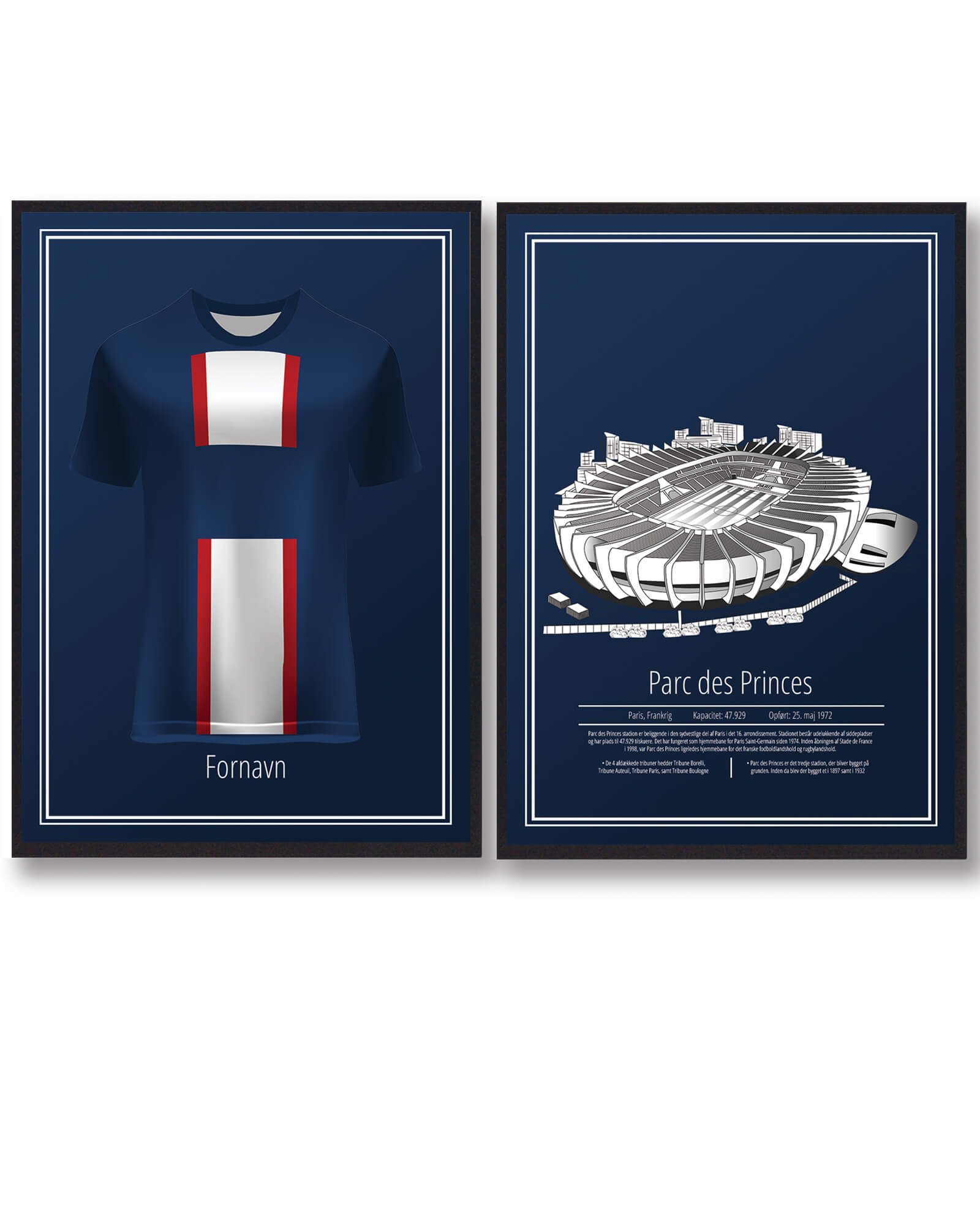 Paris PSG - Trøje og Stadion plakatsæt