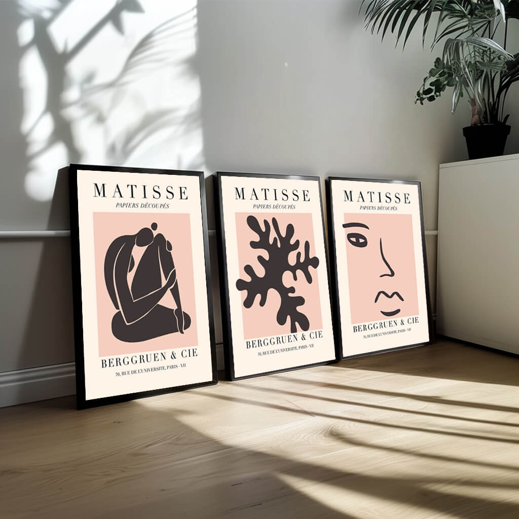 Trio Plakatsæt Matisse No. 2 - Kunstnerisk Farveglæde