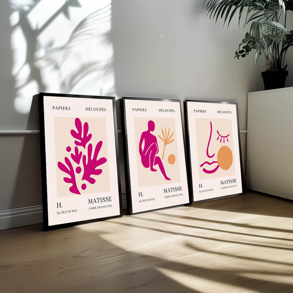 Trio plakatsæt - Matisse lyserød