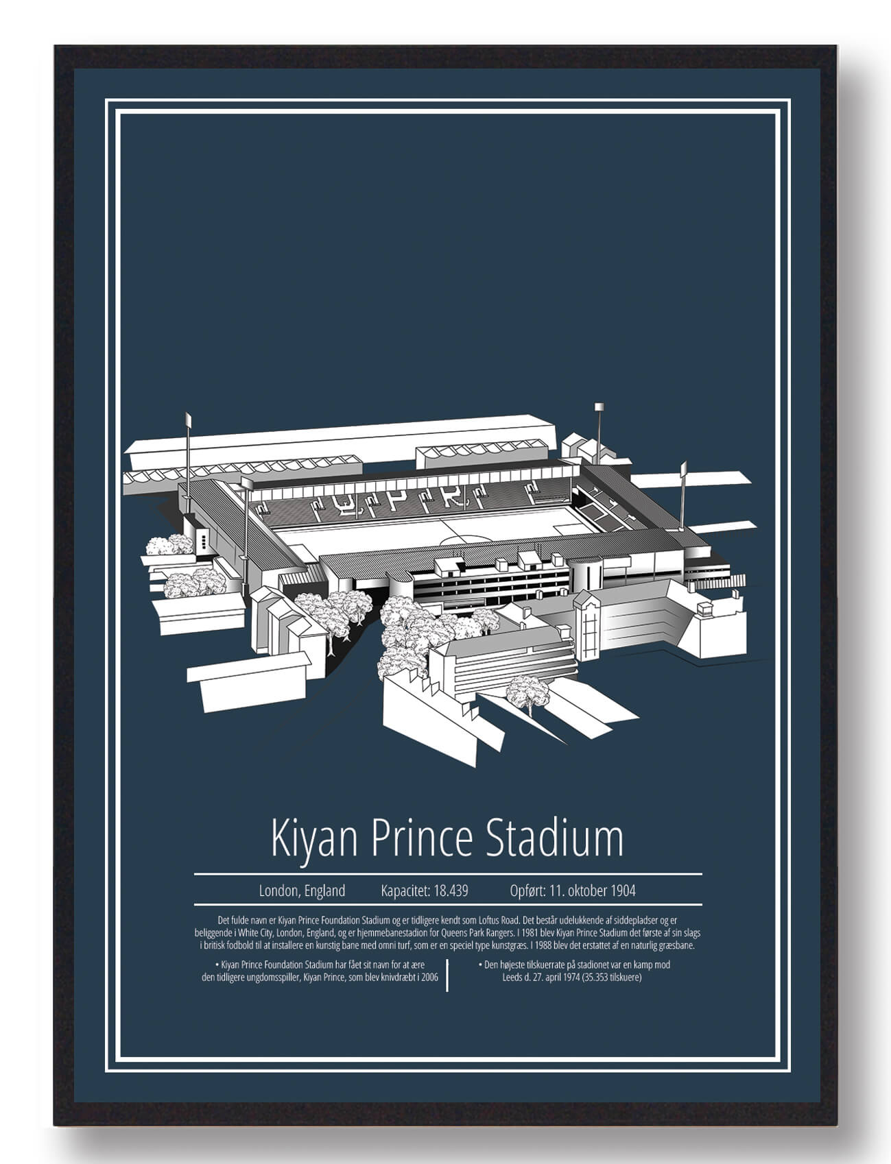 Queens Park Rangers - Loftus Road Plakat i Blå