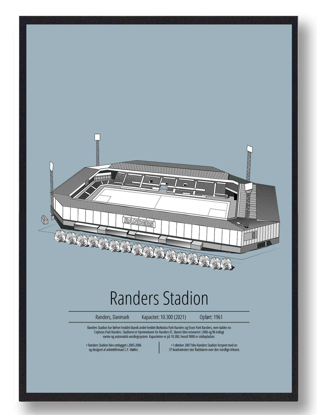 Randers FC Plakat - Lyseblå Design til Fans