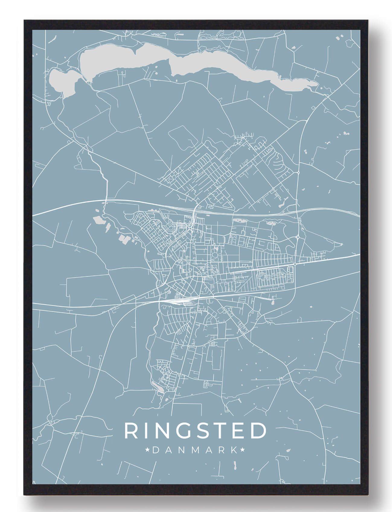 Ringsted plakat - lyseblå