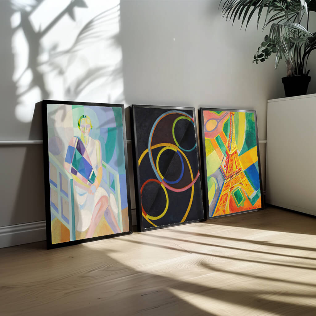 Trio Plakatsæt af Robert Delaunay - Farverig Energibombe