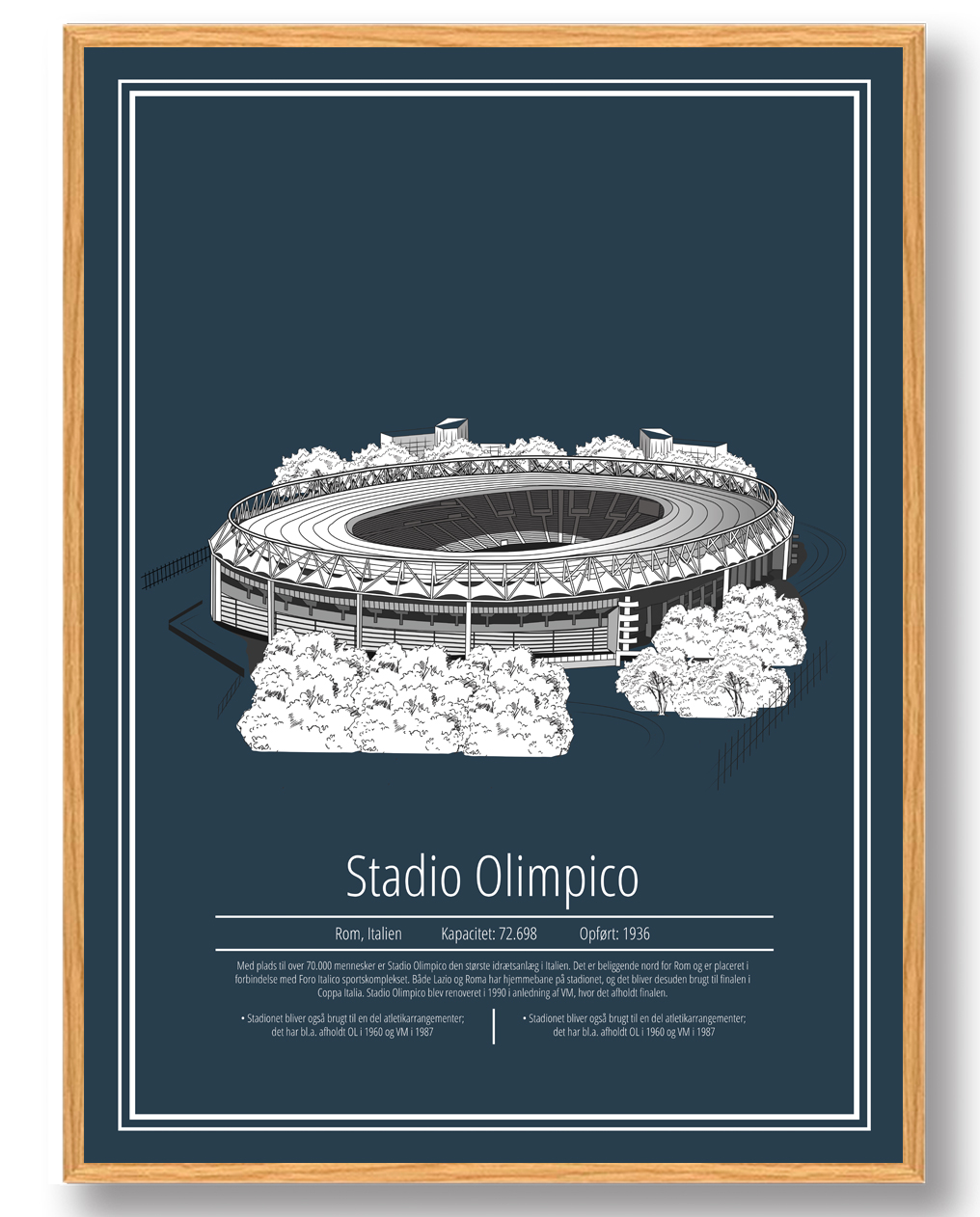 Stadio Olimpico - Roma Fodboldplakat til dit hjem