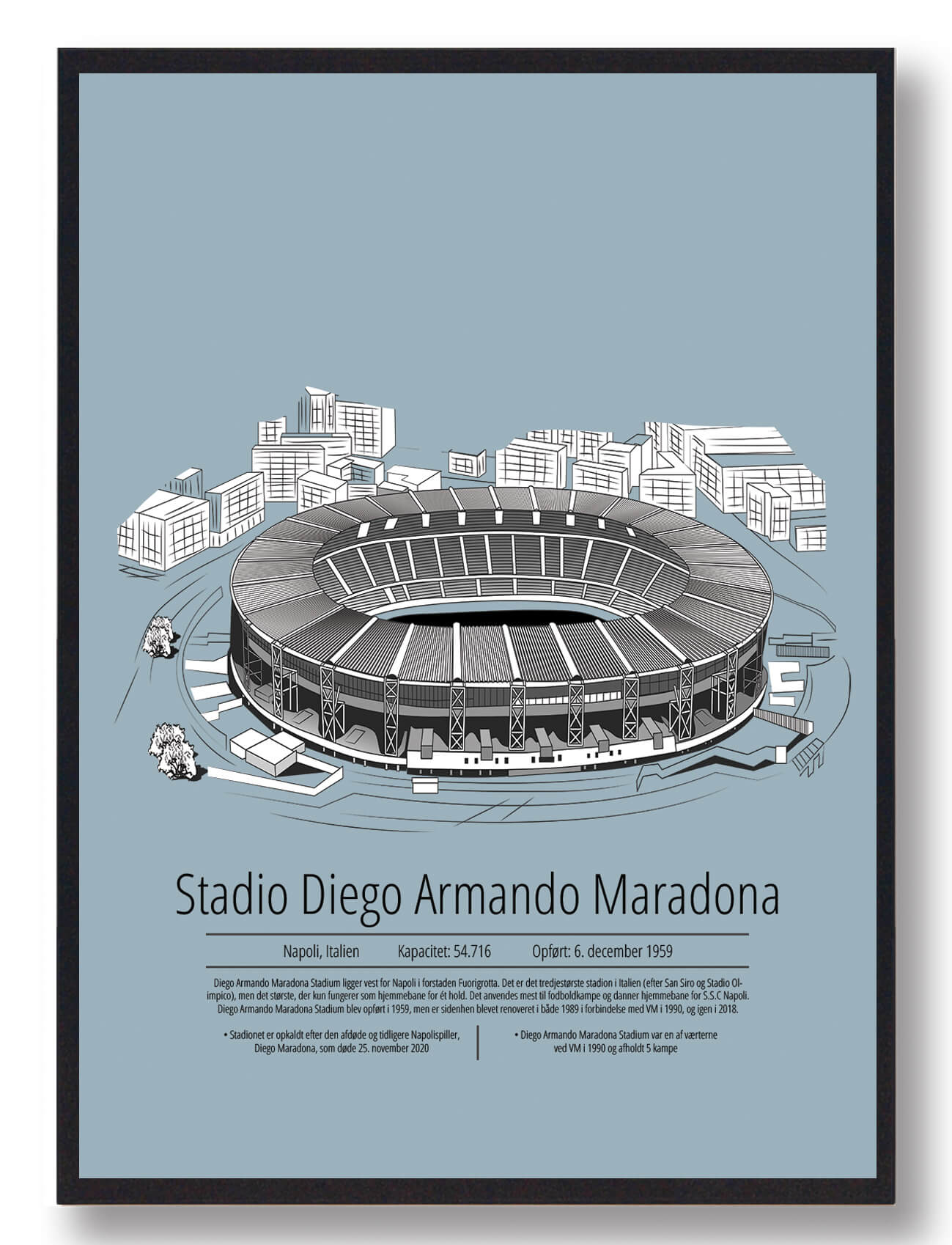 Stadio San Paolo - Napoli lyseblå