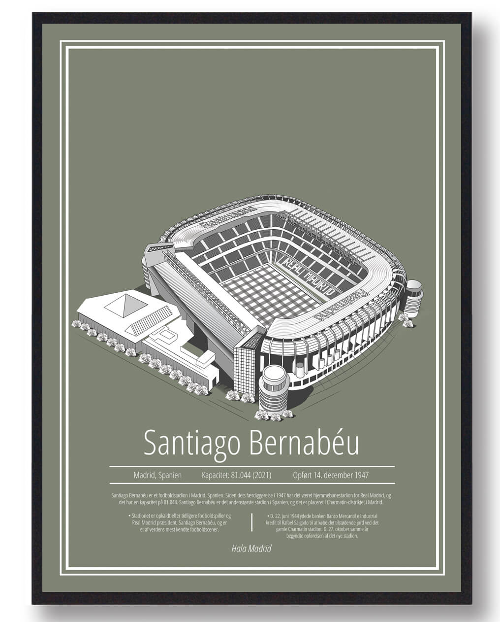 Santiago Bernabeu - Real Madrid - stadion plakat