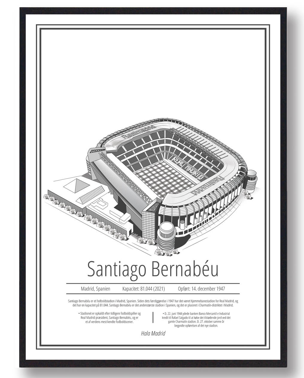 Santiago Bernabeu Stadion Plakat - Real Madrid Fanartikel