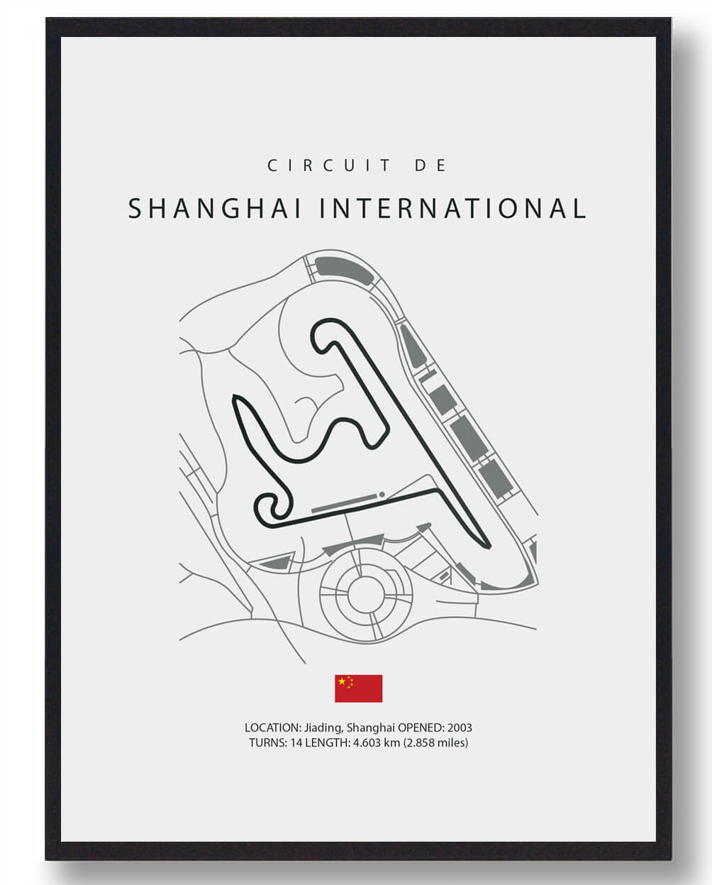 Shanghai International Circuit – Formel 1 Plakat til Samlingen