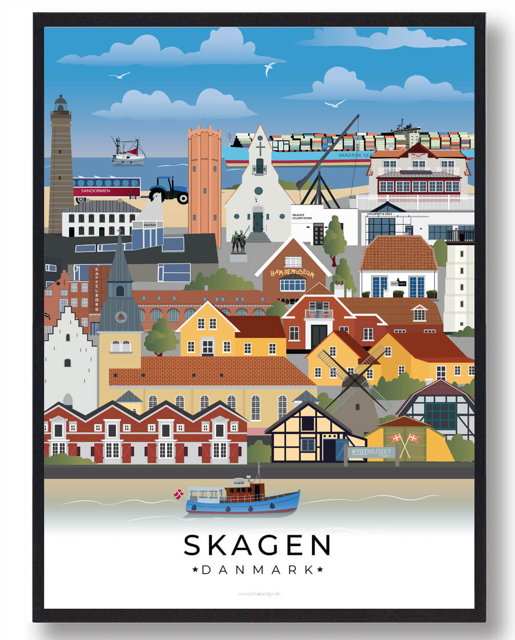 Skagen Plakat - Byen Hvor Havet Møder Lyset