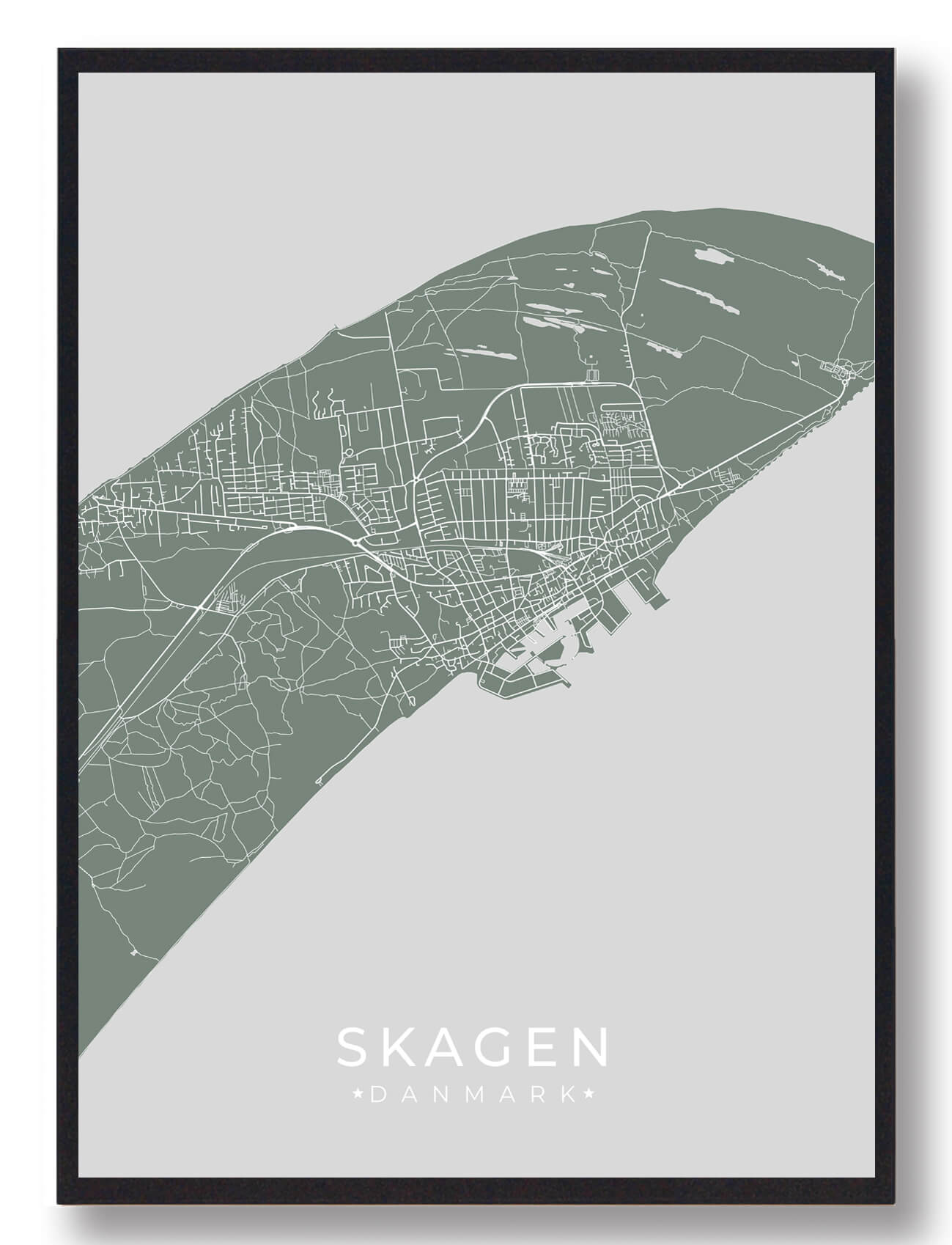 Skagen Plakat - Grøn Kunst til Dit Hjem