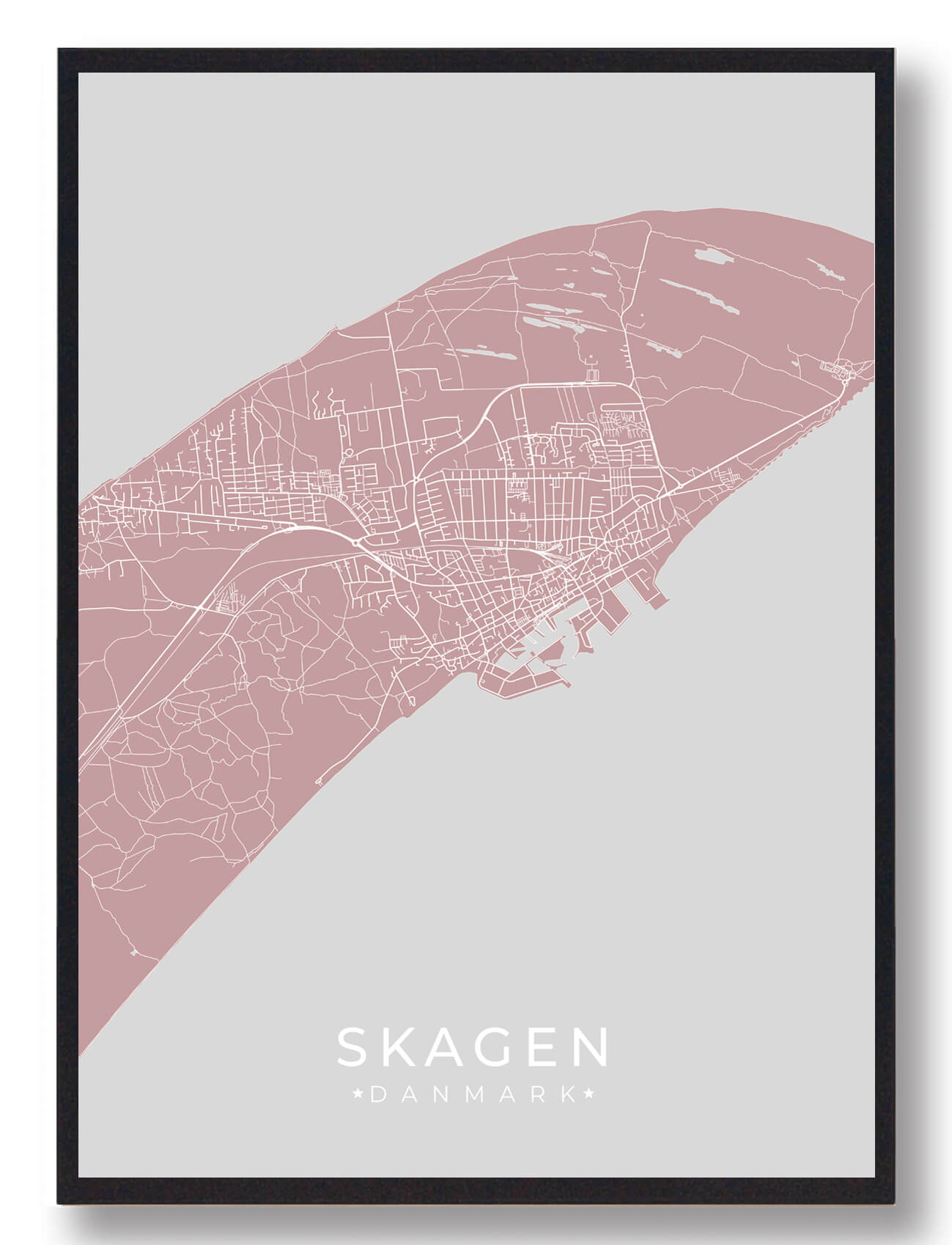 Skagen Plakat - Rosa Design til Dit Hjem