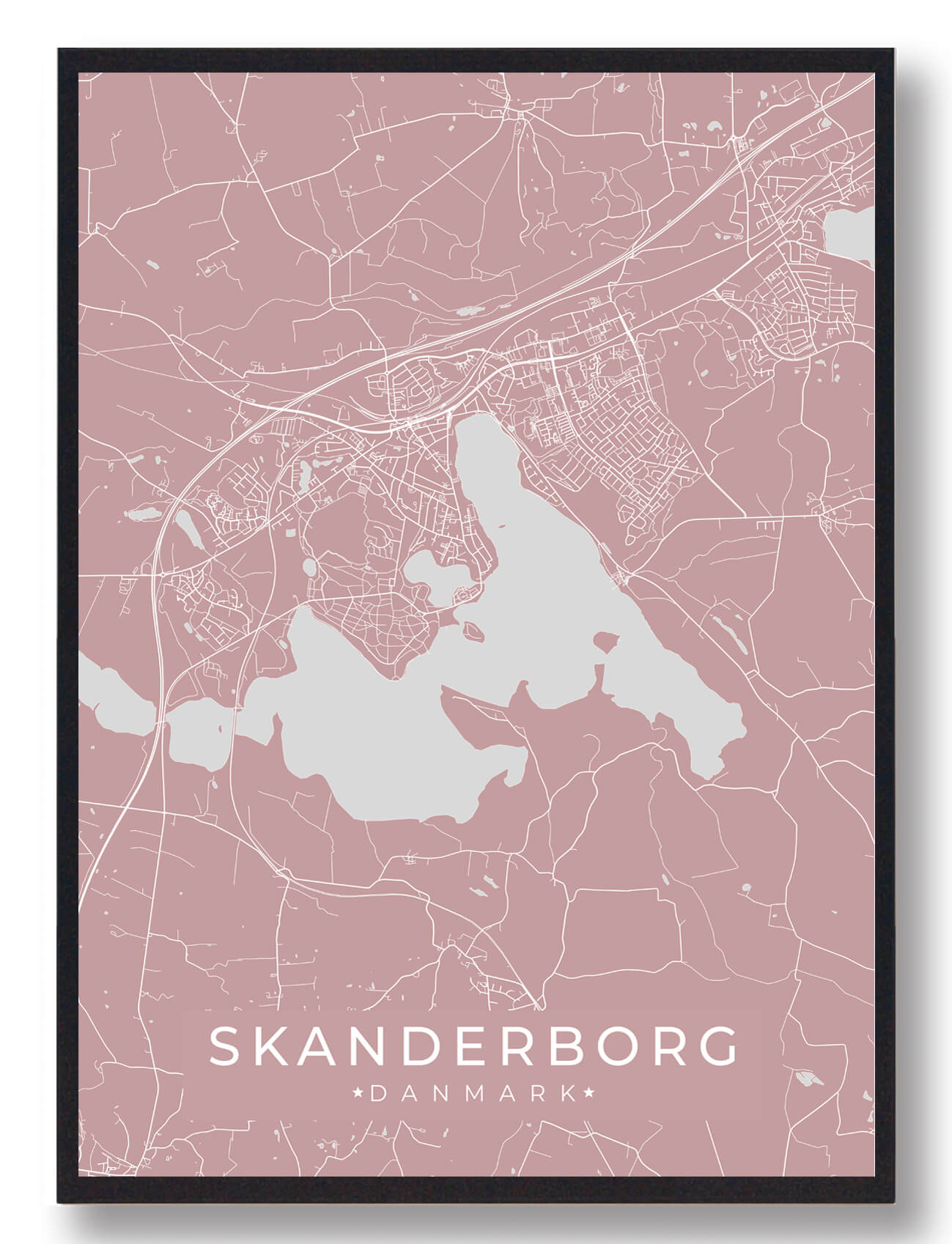 Skanderborg plakat - rosa