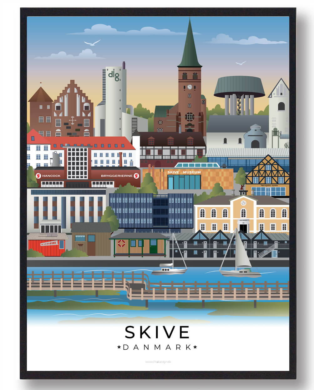 Skive byplakat - En hyldest til Skives skønhed