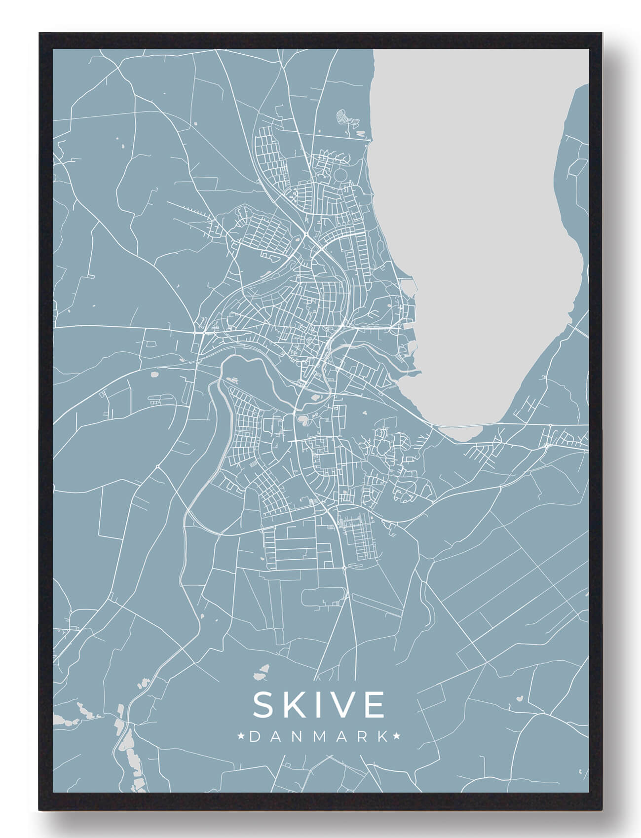 Skive plakat - lyseblå