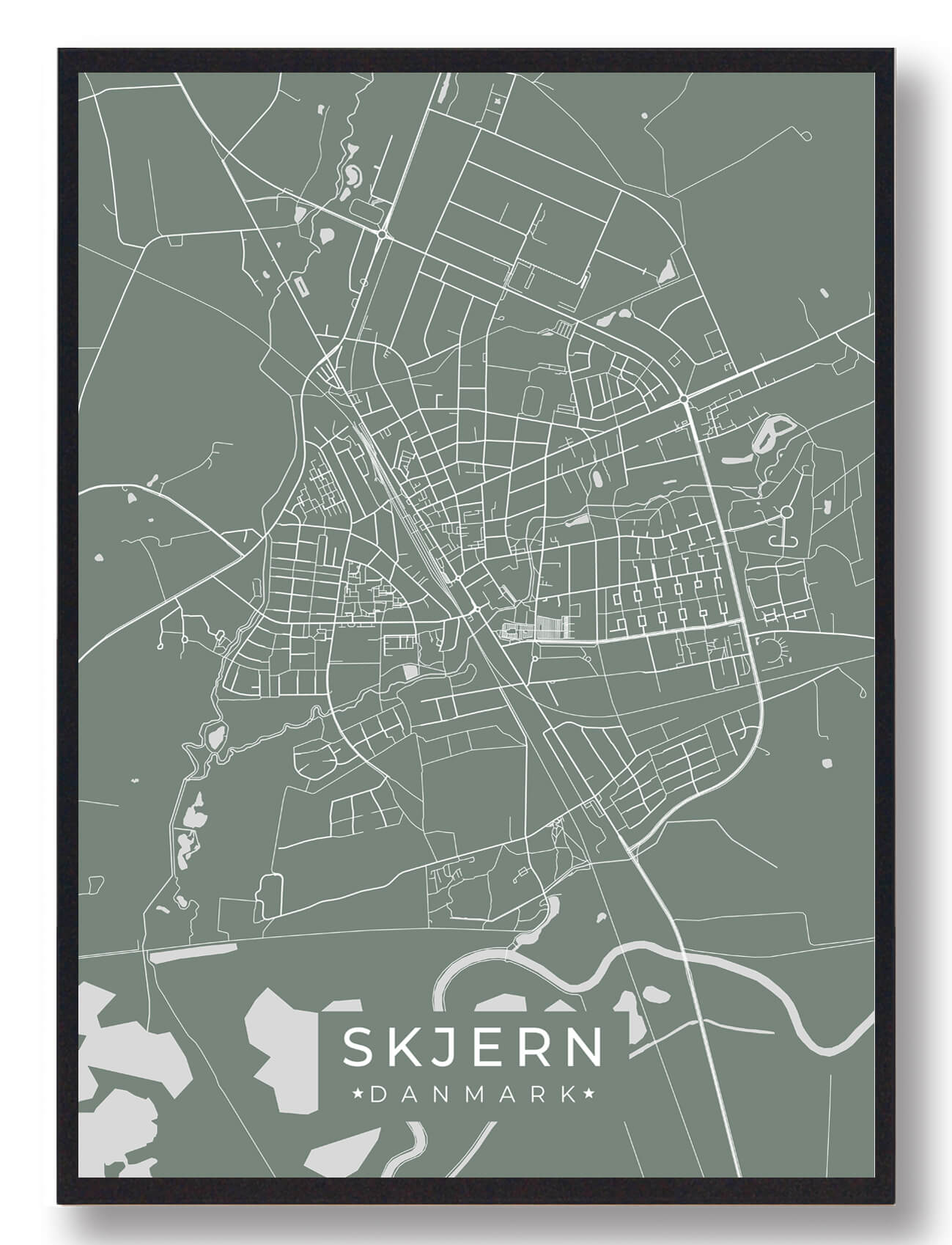 Skjern plakat - grøn