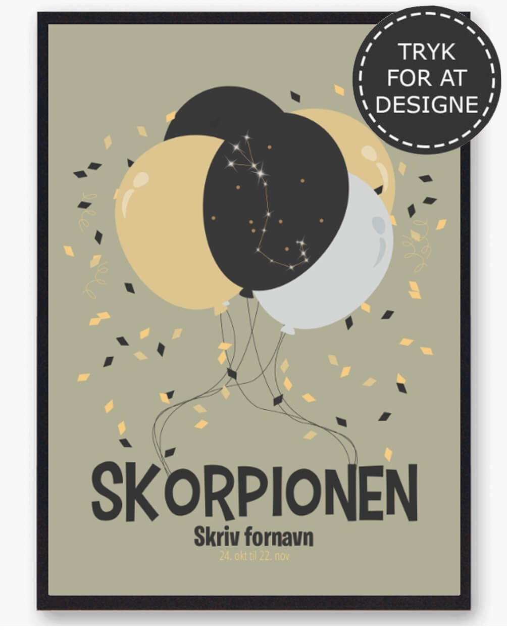 Personlig Plakat for Stjernetegn Skorpionen