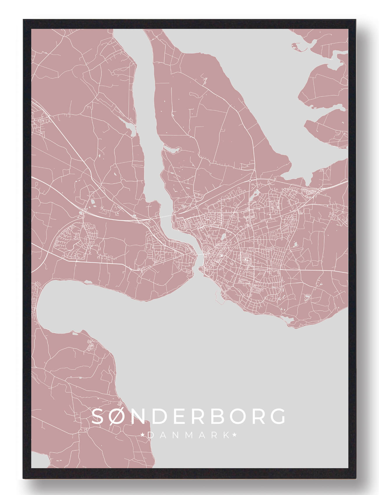Sønderborg plakat - rosa