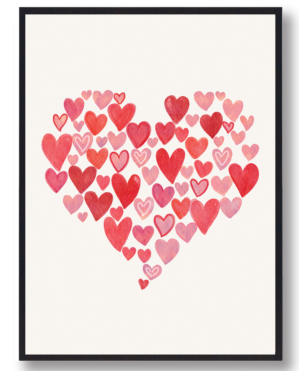 Stort hjerte plakat til bryllup - find dit perfekte design!