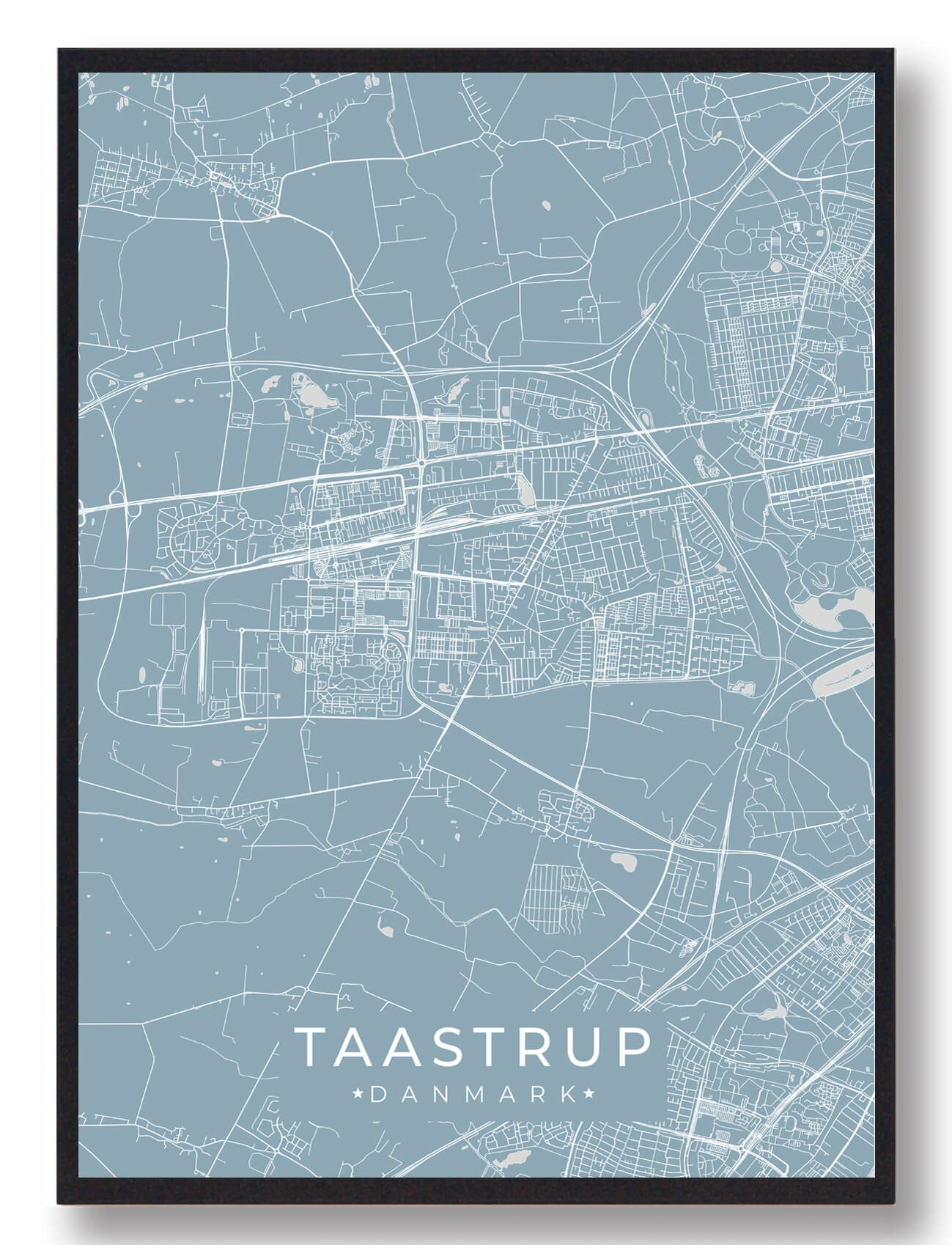 Taastrup Plakat - Lyseblå Byplakat til Dit Hjerte