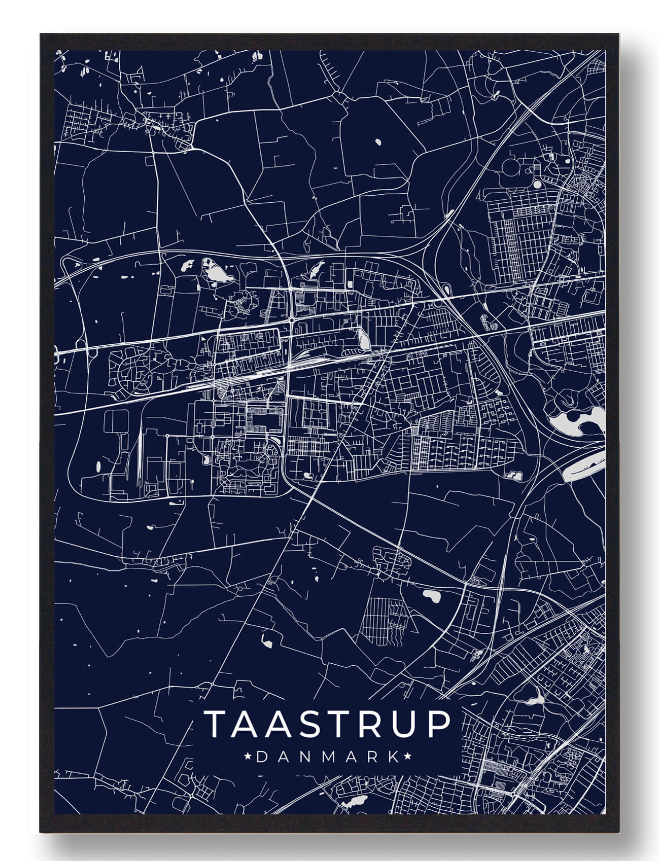 Taastrup plakat - mørkeblå