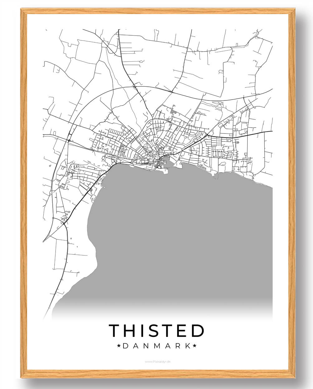 Thisted By Plakat – Hvid Udsalg!