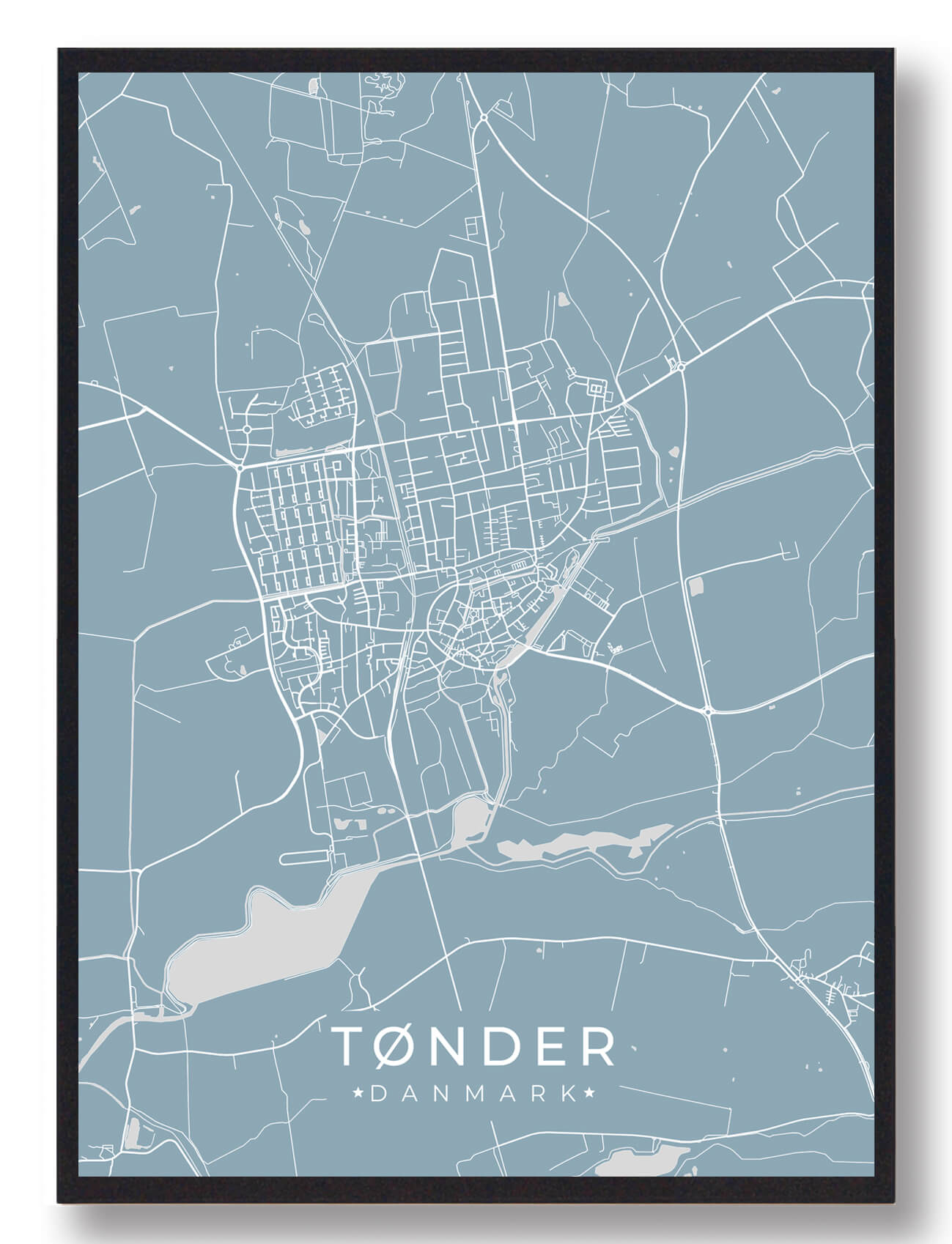 Tønder plakat - lyseblå