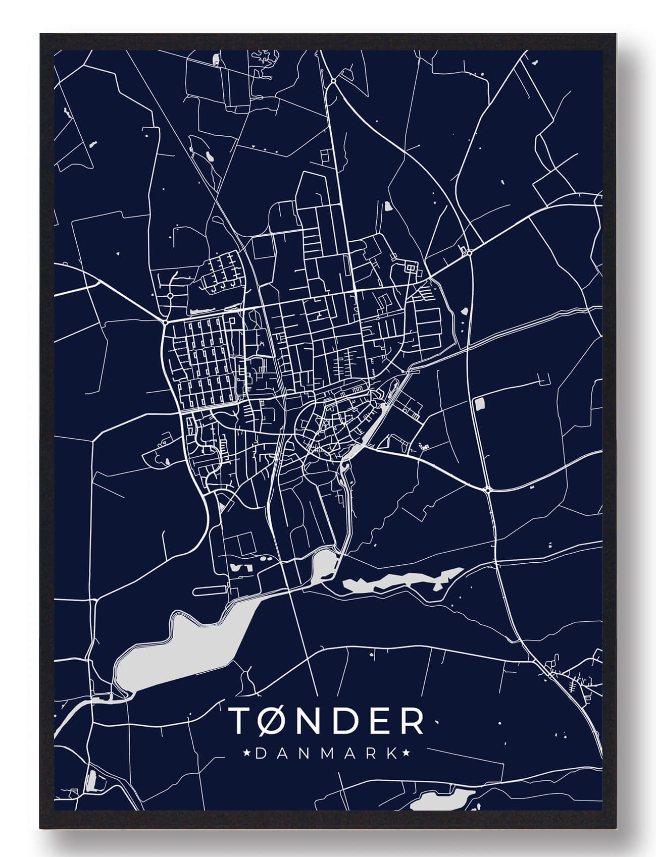 Tønder plakat - mørkeblå