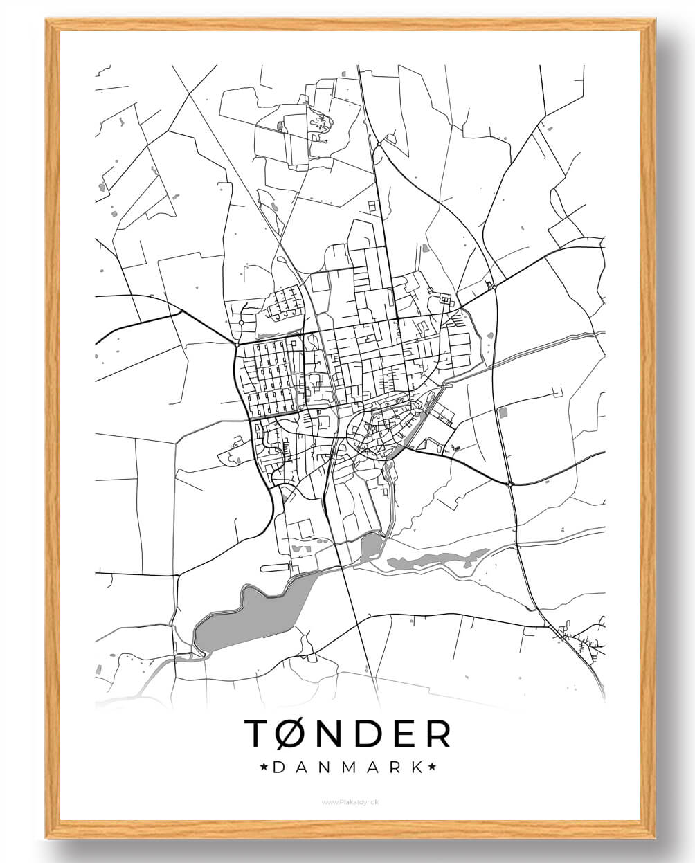 Tønder Plakat - Hvid Værtindegave til Tønder Enthusiast