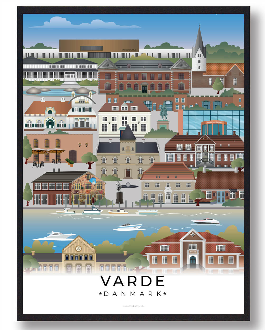 Varde Byplakat - Oplev historien og naturen i Varde