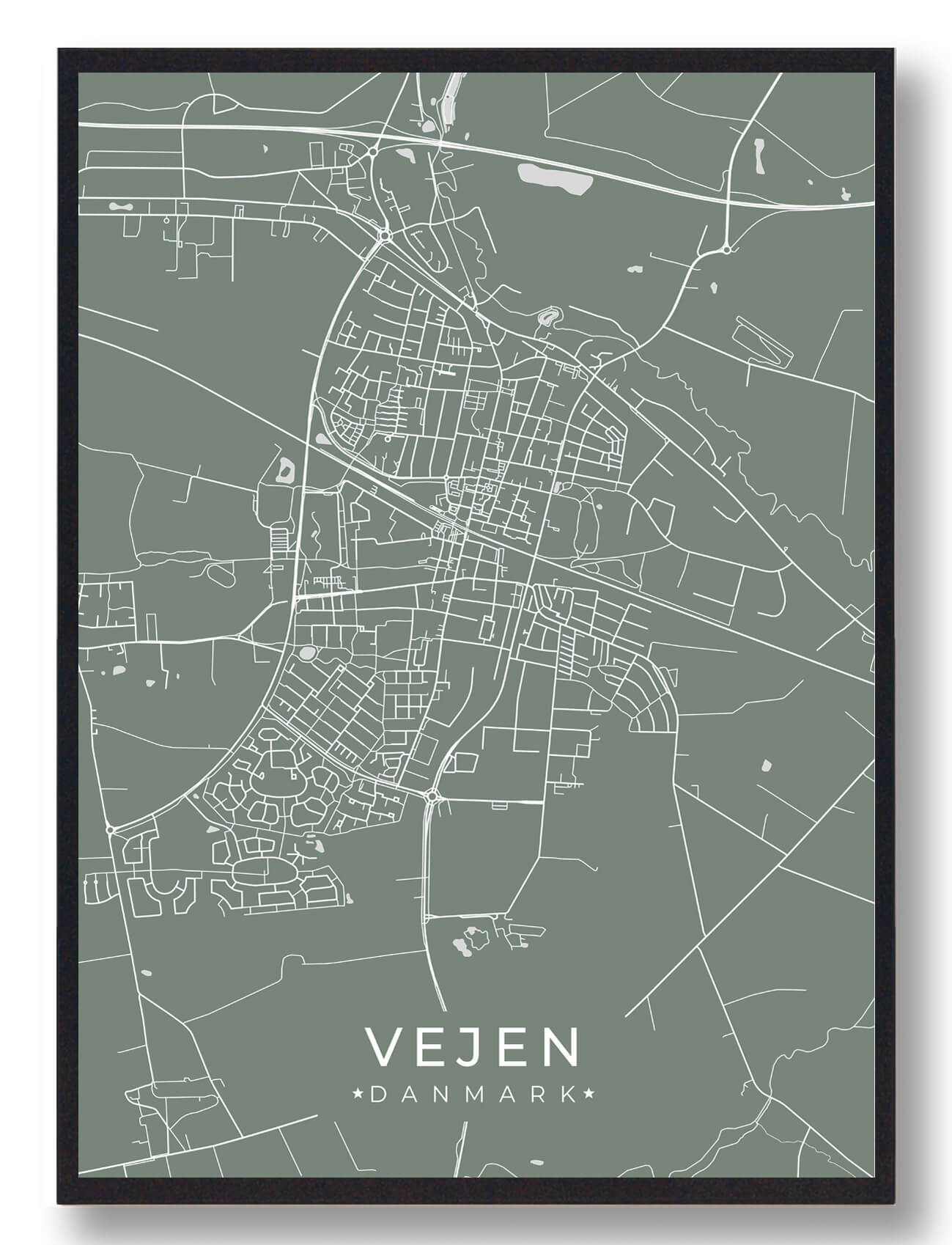 Vejen plakat - grøn